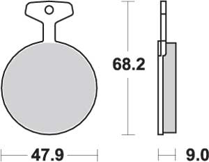 Brzdové doštičky LUCAS TRW MCB044LF