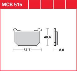 Brzdové doštičky LUCAS TRW MCB515