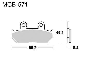 Brzdové doštičky LUCAS TRW MCB571SV