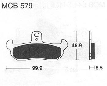Brzdové doštičky LUCAS TRW MCB579RQ