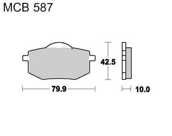 Brzdové doštičky LUCAS TRW MCB587