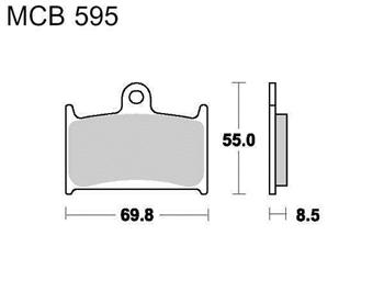 Brzdové doštičky LUCAS TRW MCB595SV