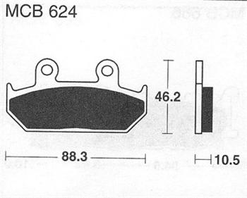 Brzdové doštičky LUCAS TRW MCB624SV