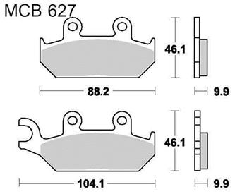 Brzdové doštičky LUCAS TRW MCB627SV