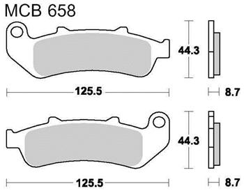 Brzdové doštičky LUCAS TRW MCB658LF