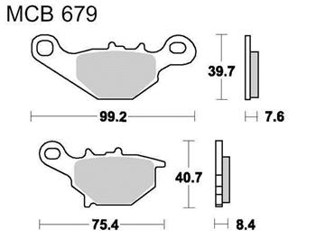 Brzdové doštičky LUCAS TRW MCB679SR