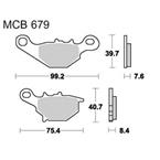 Brzdové doštičky LUCAS TRW MCB679SR