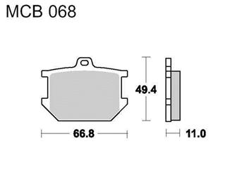 Brzdové doštičky LUCAS TRW MCB68LF