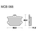 Brzdové doštičky LUCAS TRW MCB68LF
