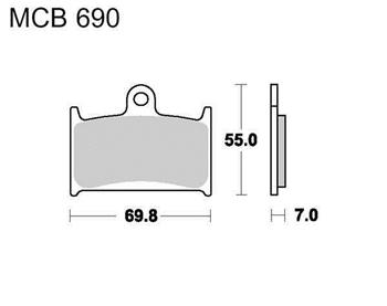 Brzdové doštičky LUCAS TRW MCB690SV
