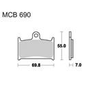 Brzdové doštičky LUCAS TRW MCB690SV