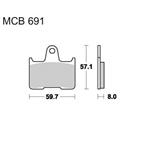 Brzdové doštičky LUCAS TRW MCB691LF