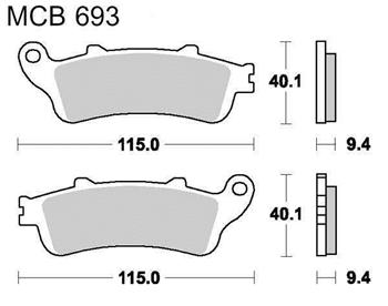 Brzdové doštičky LUCAS TRW MCB693
