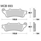 Brzdové doštičky LUCAS TRW MCB693SH