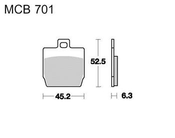 Brzdové doštičky LUCAS TRW MCB701LF