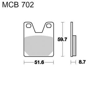 Brzdové doštičky LUCAS TRW MCB702LF