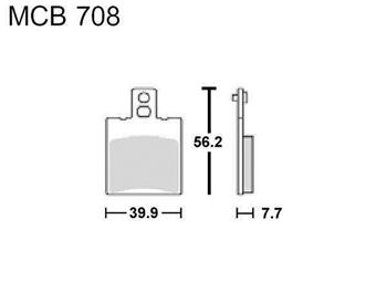 Brzdové doštičky LUCAS TRW MCB708