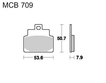 Brzdové doštičky LUCAS TRW MCB709SR
