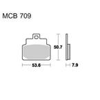 Brzdové doštičky LUCAS TRW MCB709SR