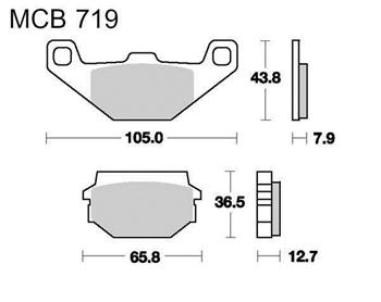 Brzdové doštičky LUCAS TRW MCB719