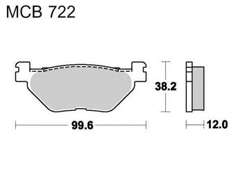 Brzdové doštičky LUCAS TRW MCB722LF