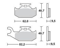 Brzdové doštičky LUCAS TRW MCB723SI