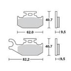 Brzdové doštičky LUCAS TRW MCB723SI