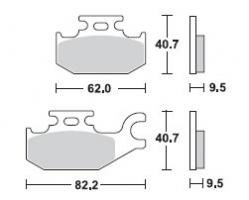 Brzdové doštičky LUCAS TRW MCB724SI