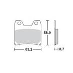 Brzdové doštičky LUCAS TRW MCB725SH