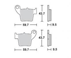 Brzdové doštičky LUCAS TRW MCB730SI