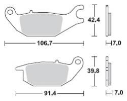 Brzdové doštičky LUCAS TRW MCB738LF