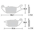 Brzdové doštičky LUCAS TRW MCB738LF