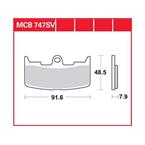 Brzdové doštičky LUCAS TRW MCB747SV