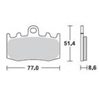 Brzdové doštičky LUCAS TRW MCB748