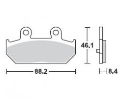 Brzdové doštičky LUCAS TRW MCB751SH
