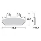 Brzdové doštičky LUCAS TRW MCB751SH