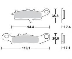 Brzdové doštičky LUCAS TRW MCB757SI