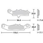 Brzdové doštičky LUCAS TRW MCB758SI