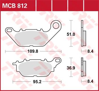 Brzdové doštičky LUCAS TRW MCB812
