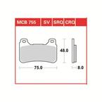Brzdové došticky Predná/é, použitie: cestné, materiál: sintrové-SV, 46,71x74,1x7,8mm pasuje na HONDA CB, CBR 600/650/1000 2004-201