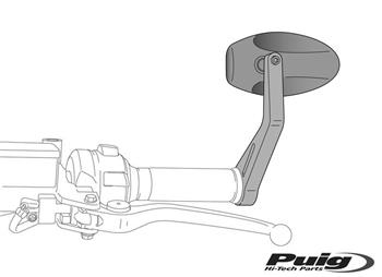 Mirror adaptor SUPPORT WITHOUT SIDE MIRROR HI-TECH NINJA 300/ZX6R čierna to fairing