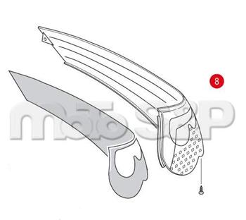 Z 696R pár bočních červených odrazek pro kufr GIVI E 55 Maxia (včetně podkladové bíle fólie)